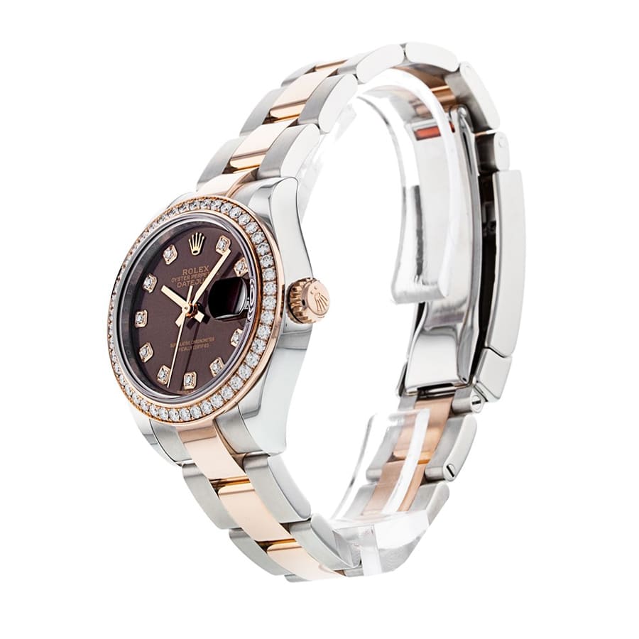 Rolex Lady-Datejust 279381RBR Everose Gold Diamond Bezel Precision Clone