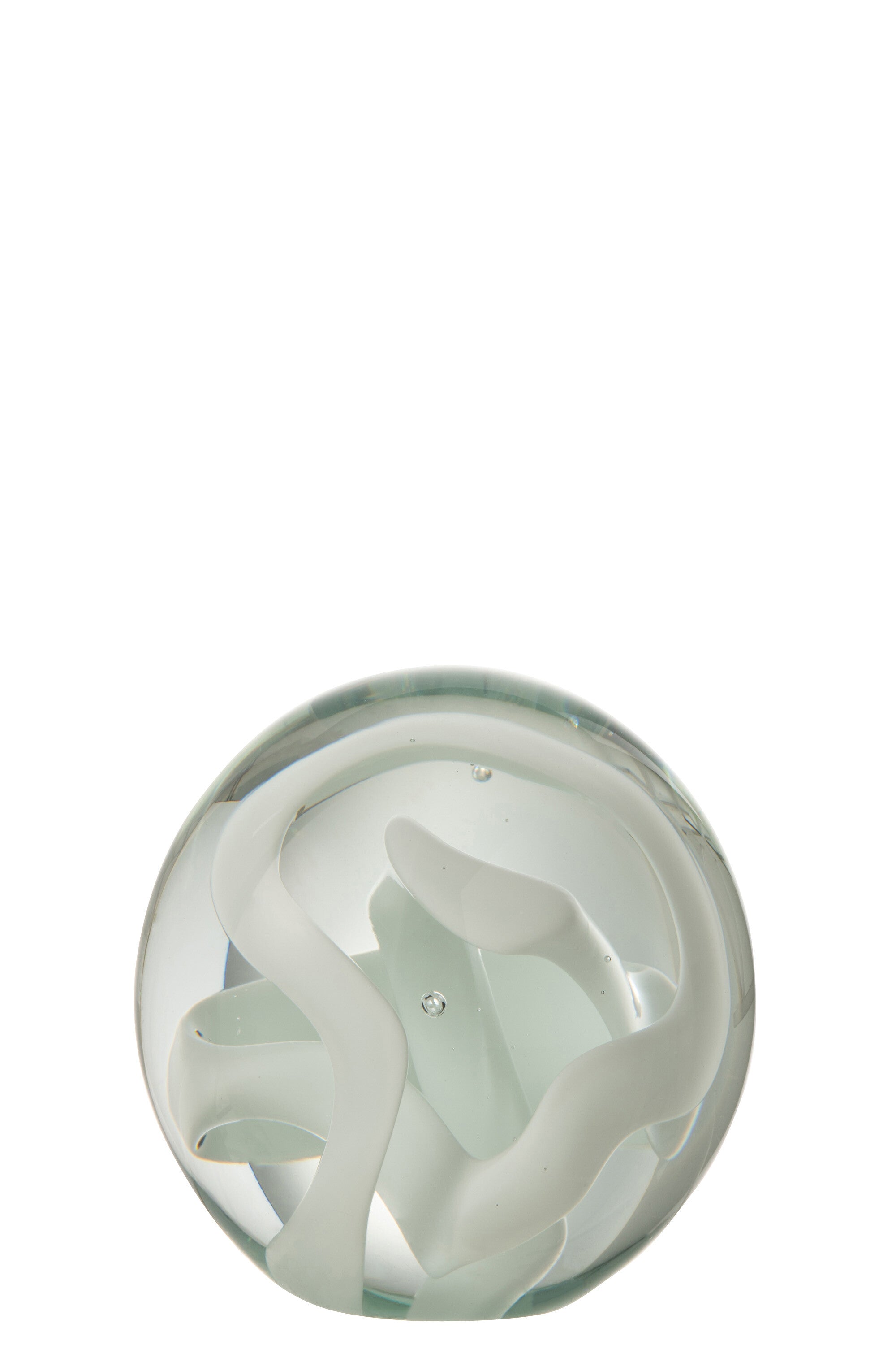 J-Line presse-papier Slinger - glas - wit - medium
