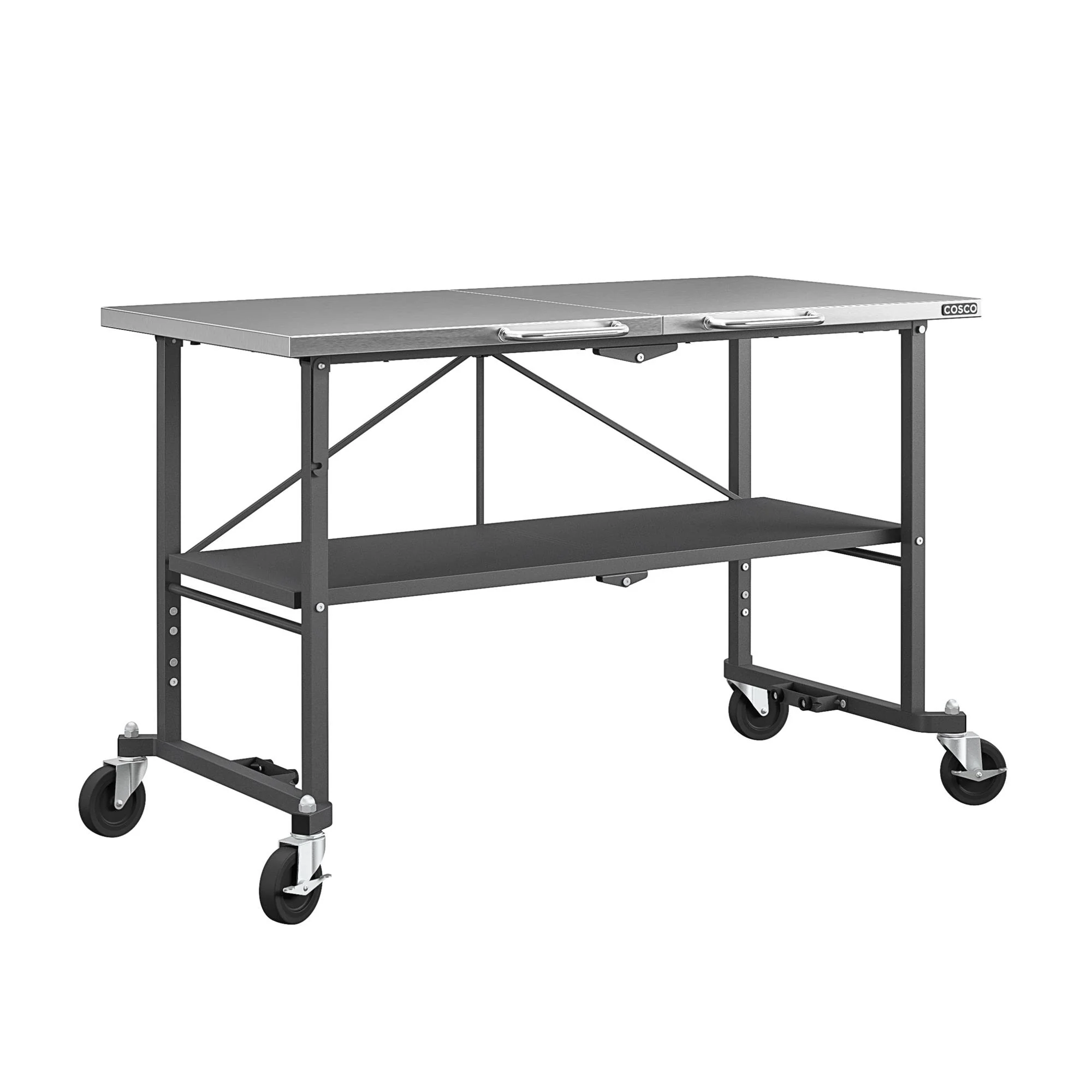 COSCO Smartfold Stainless Steel Portable Folding Workbench