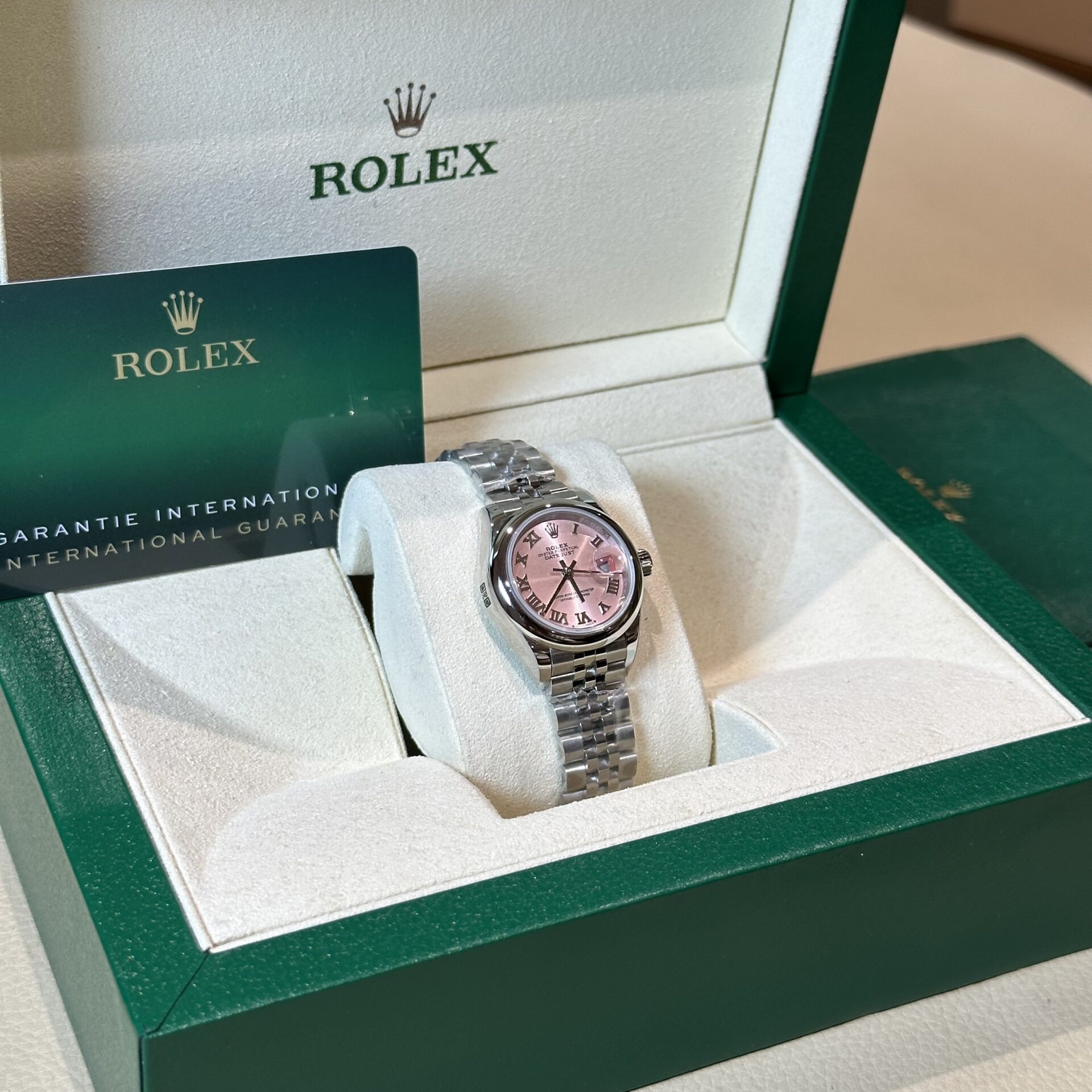 Rolex Datejust 316L Steel Pink Dial 31mm Jub EWF Replica