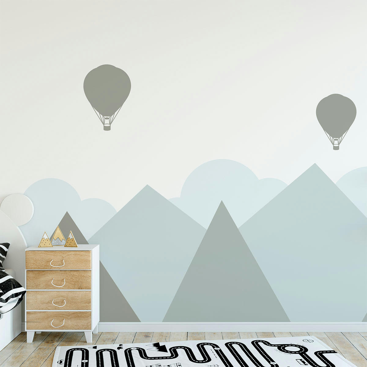 - Stickers enfant montagnes scandinaves helsinki 100x135cm
