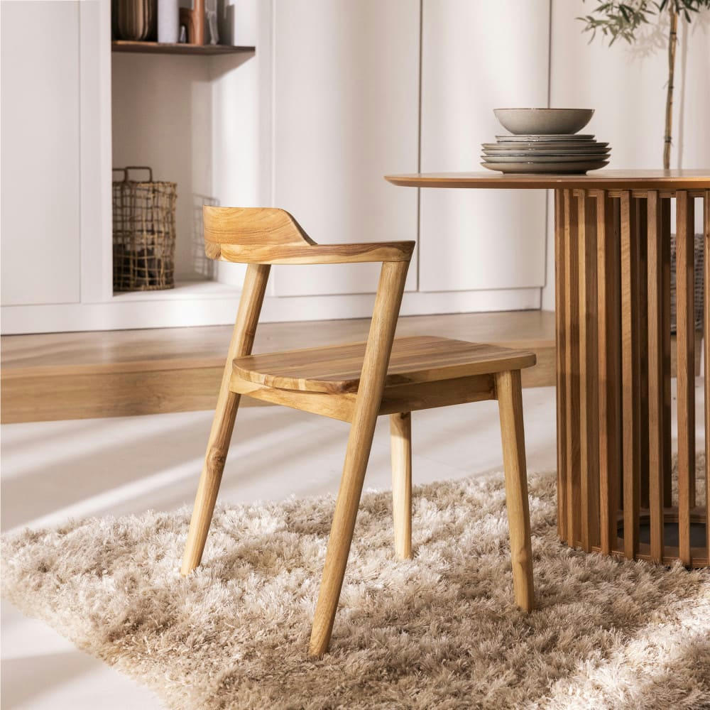 JOKO - Lot de 2 chaises en teck bois