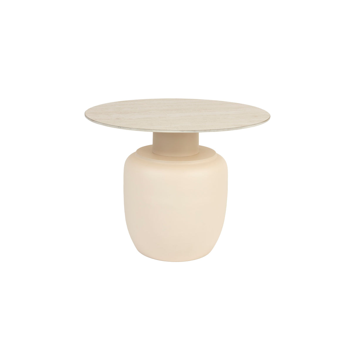Housecraft Living Karula Bijzettafel Hoog 60x60 cm Travertin-Look Beige