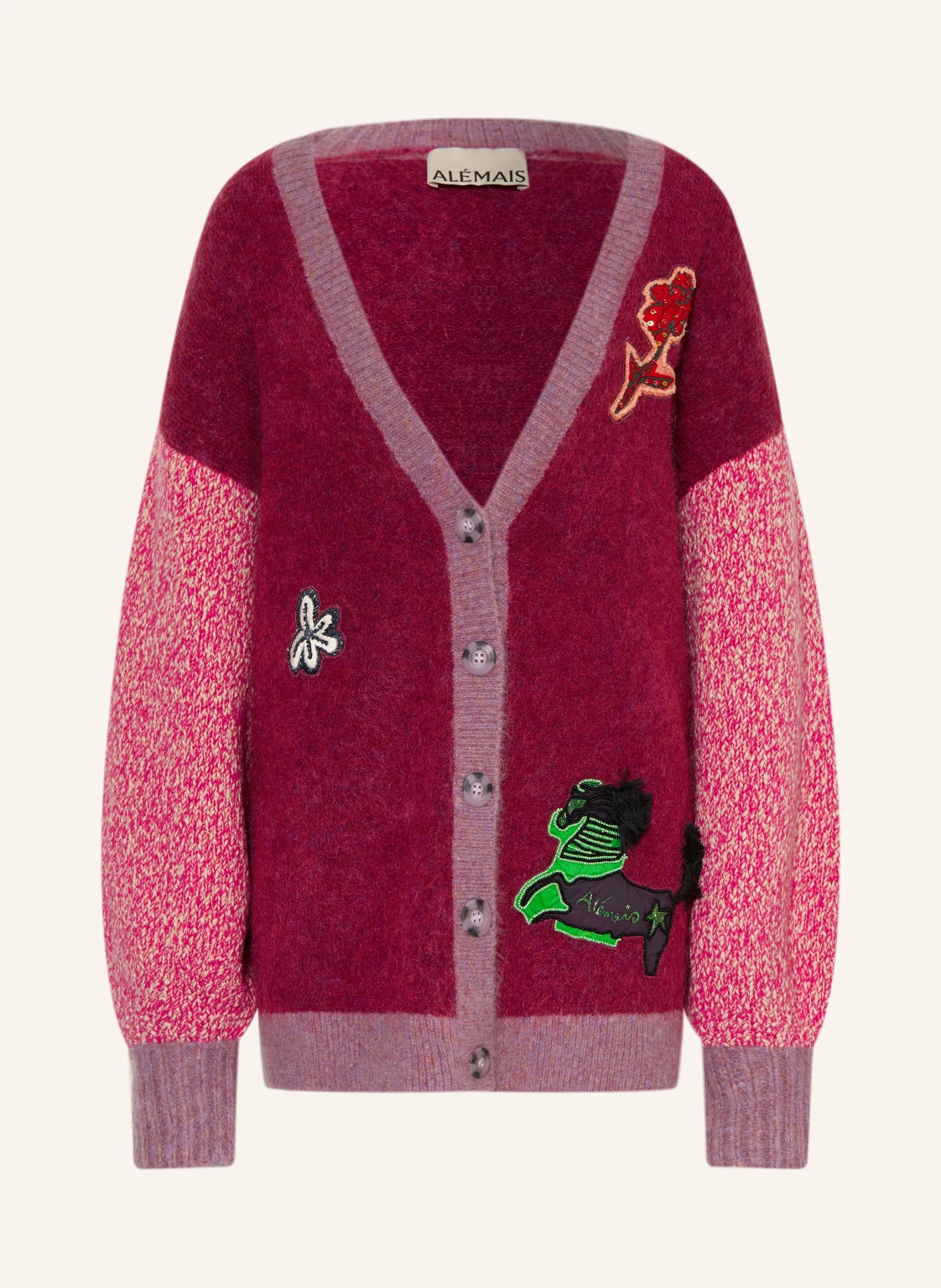 ALÉMAIS Oversized-Strickjacke MLAK mit Mohair und Alpaka