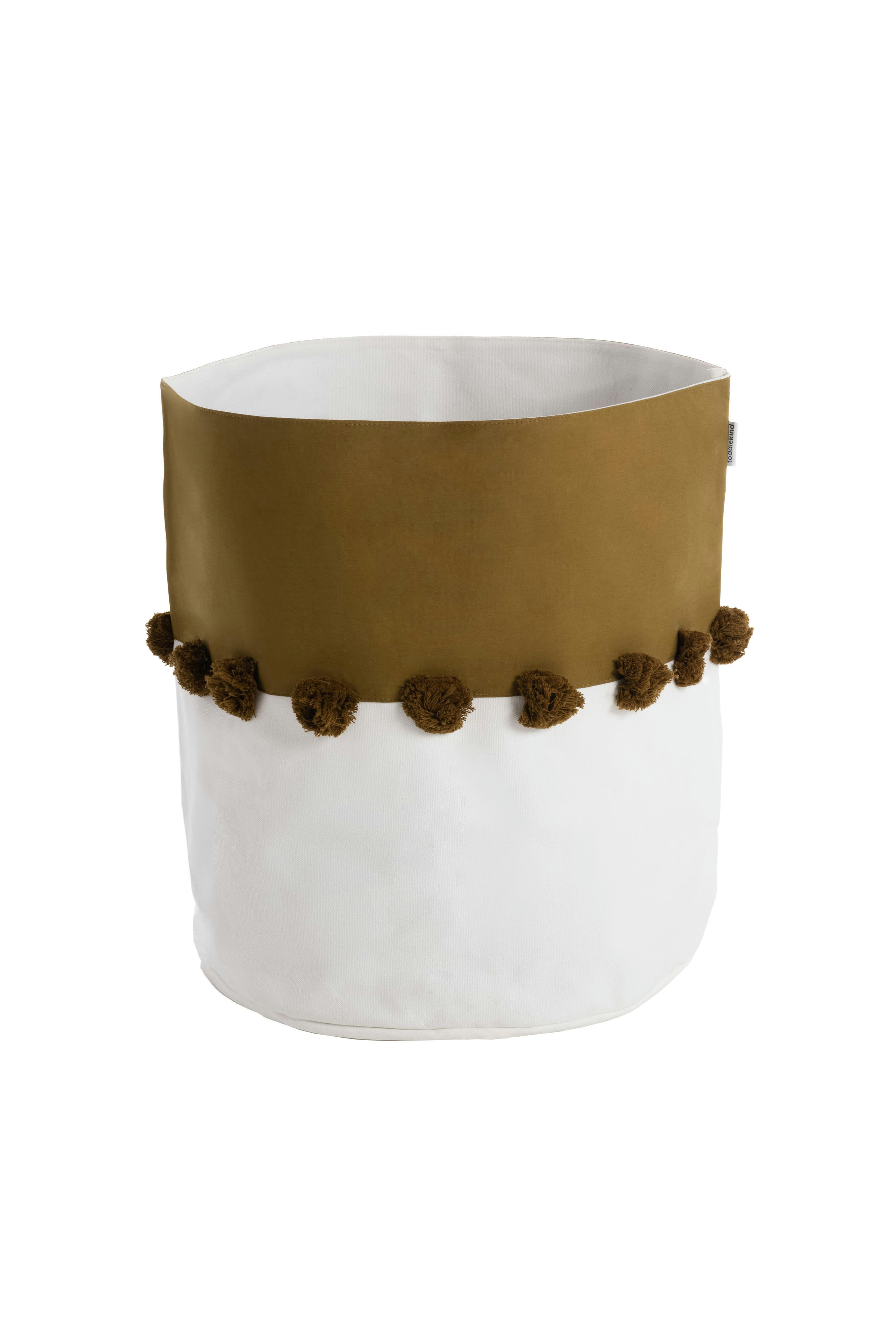 - Paniers de rangement en coton 100 % or 37x40cm