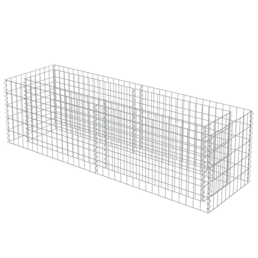 NNEVL Gabion Raised Bed Galvanised Steel 180x50x50 cm