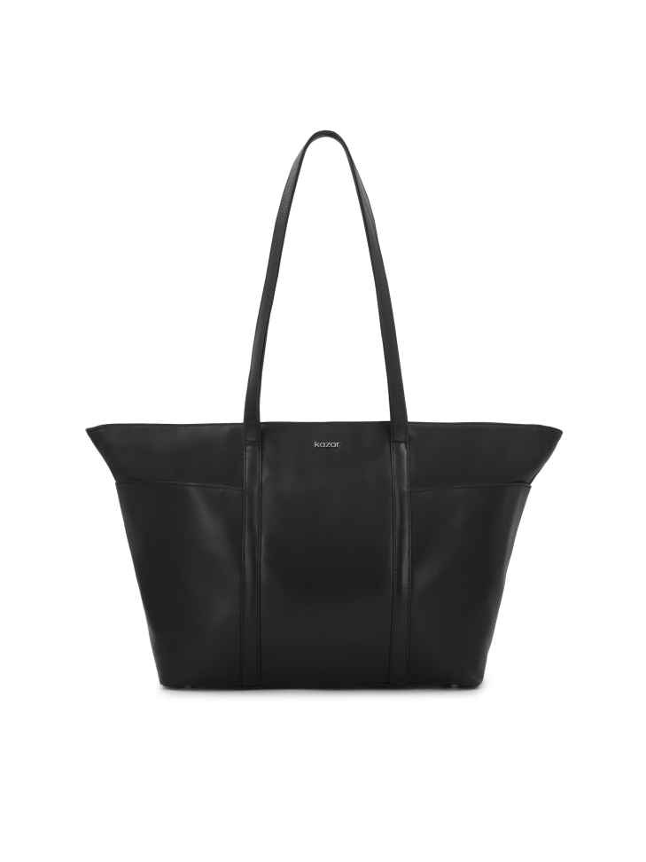 Large leather tote bag
