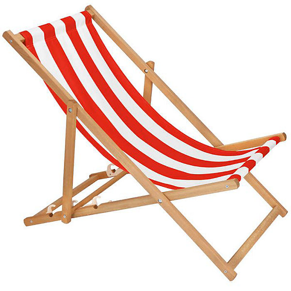 Chaise longue - Springos - Pliable en bois imprégné - 3 positions - 120 kg - Dossier amovible