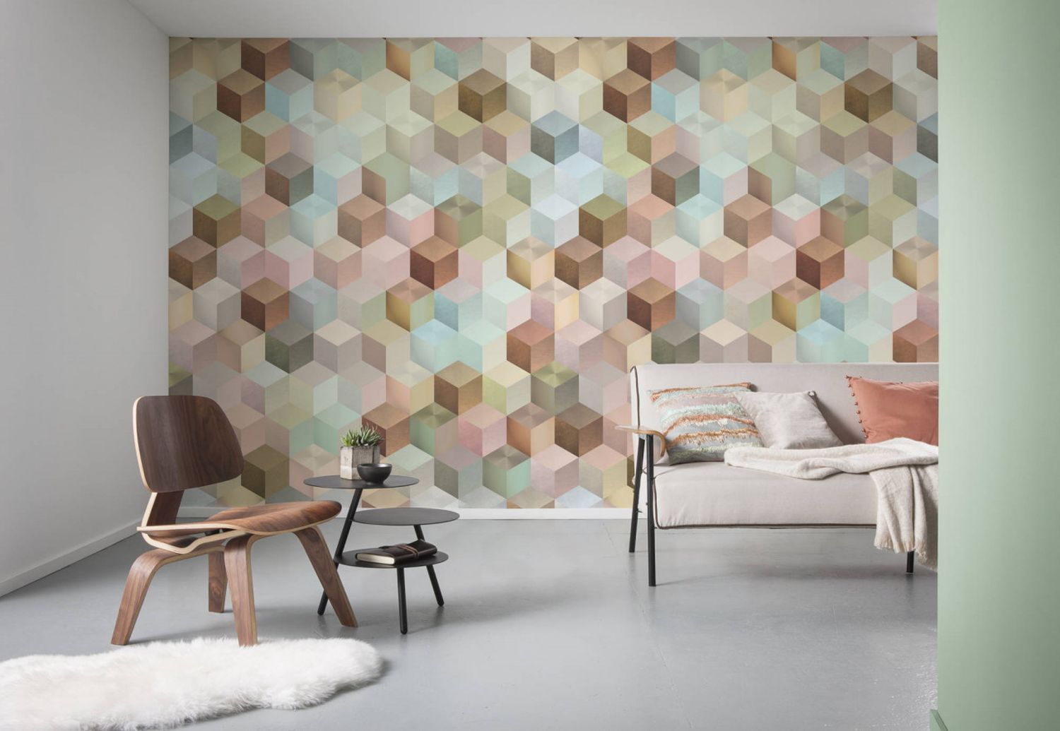 Sanders & Sanders fotobehang kubussen multicolor - 200 x 250 cm - 611906