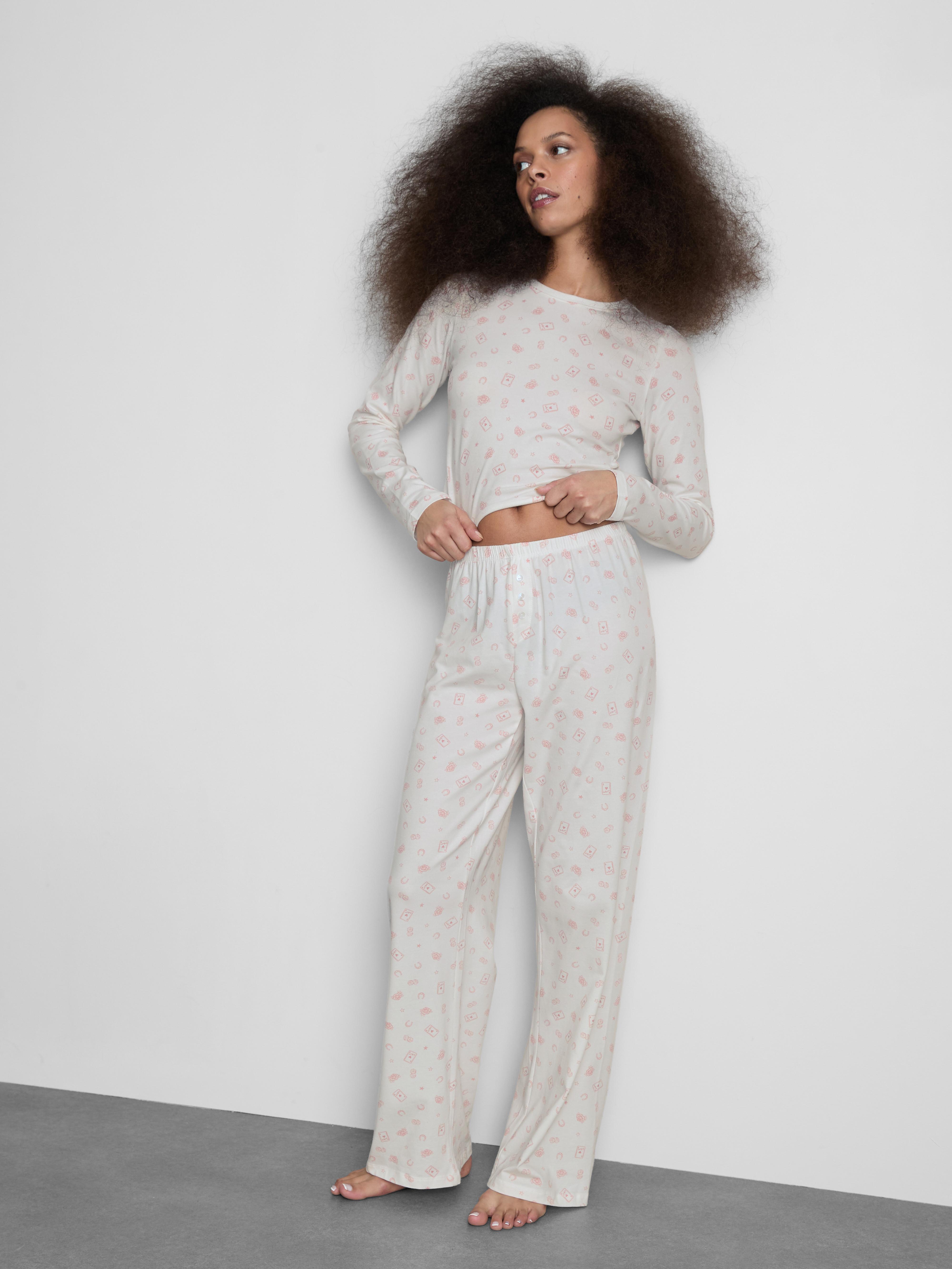 Cotton Teddy Print Pajama Set