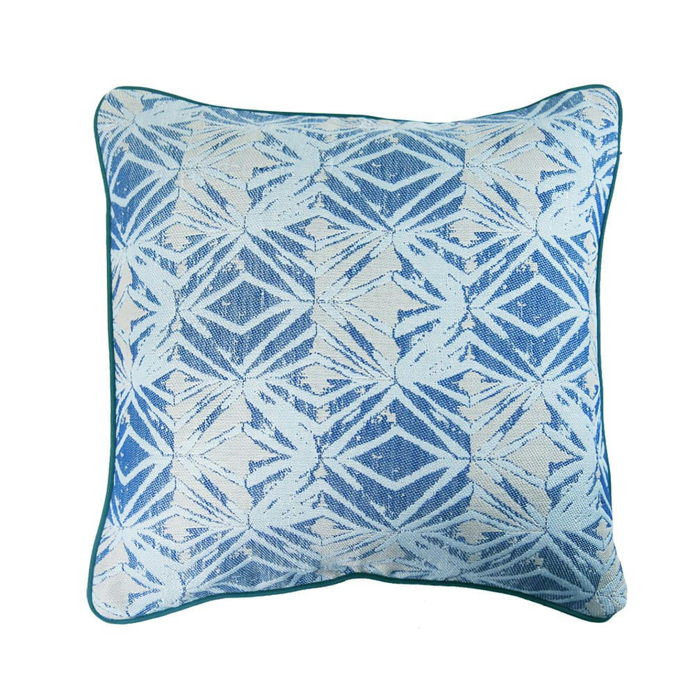 PRISMES BLUE - Housse de coussin  pur coton bleu 30x50