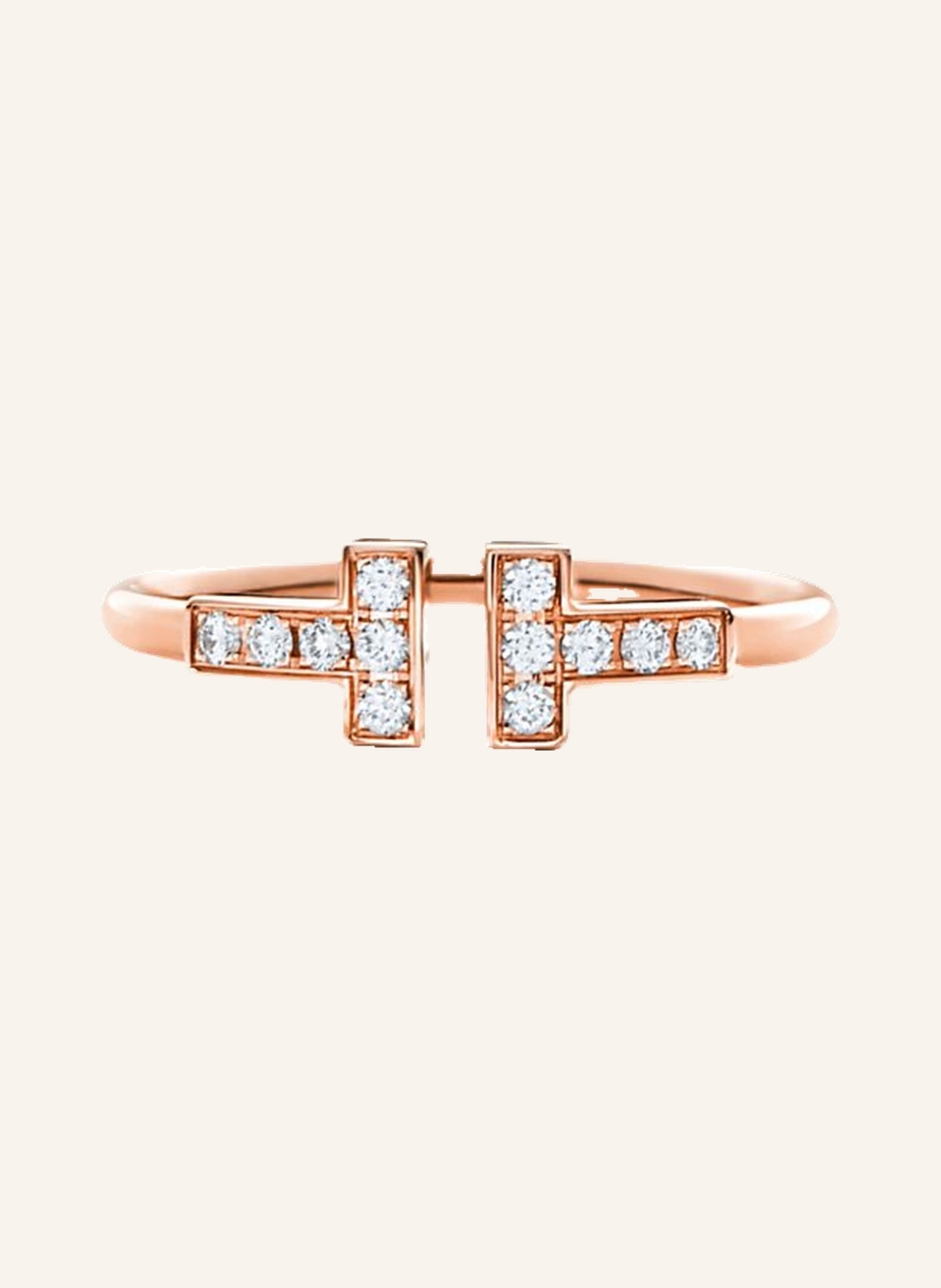 TIFFANY & Co. Ring TIFFANY T WIRE aus 18 Karat Roségold mit Diamanten