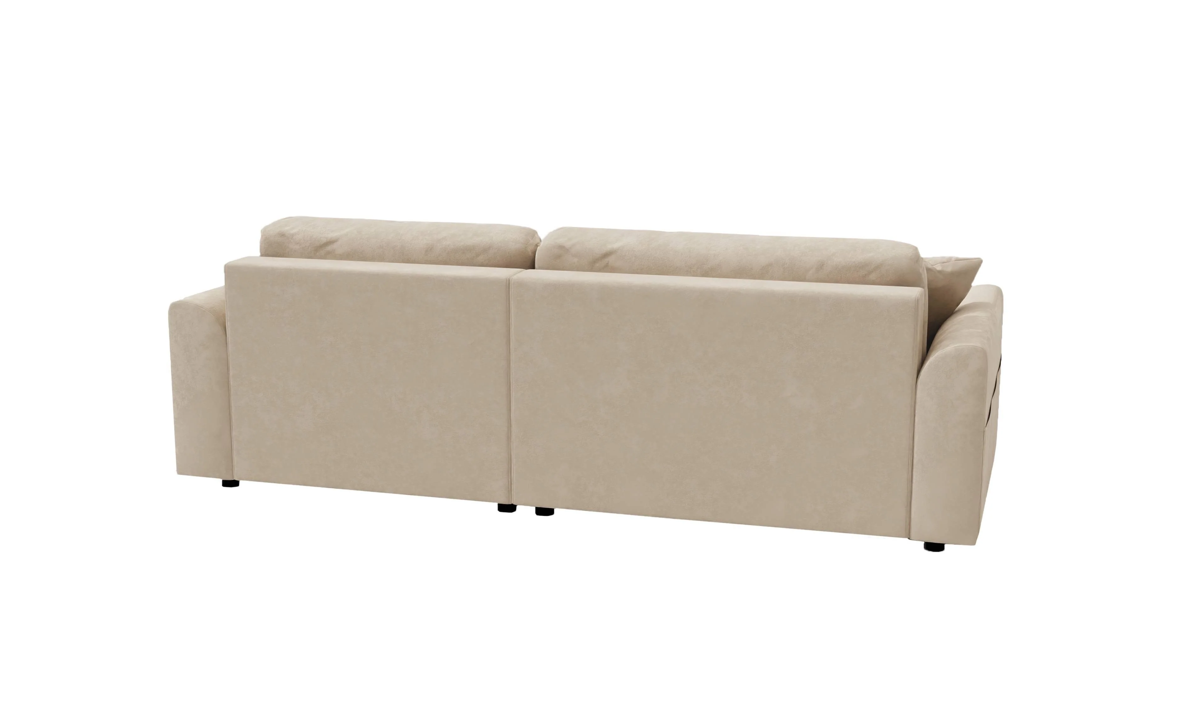 Hoekbank met slaapfunctie Lovelle rechts velvet