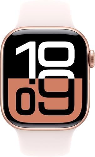 Apple Watch Series 10 [GPS  42mm] - Rose Gold Aluminum Case with Light Blush  M/L (Renewed Premium)