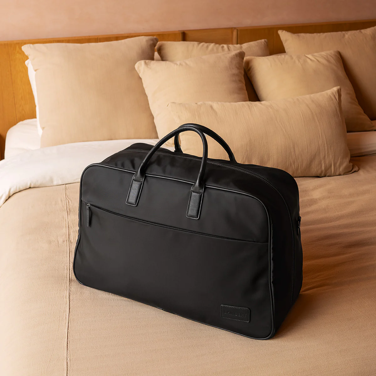 The Oslo – Black Recycled Nylon Travel Weekender Bag