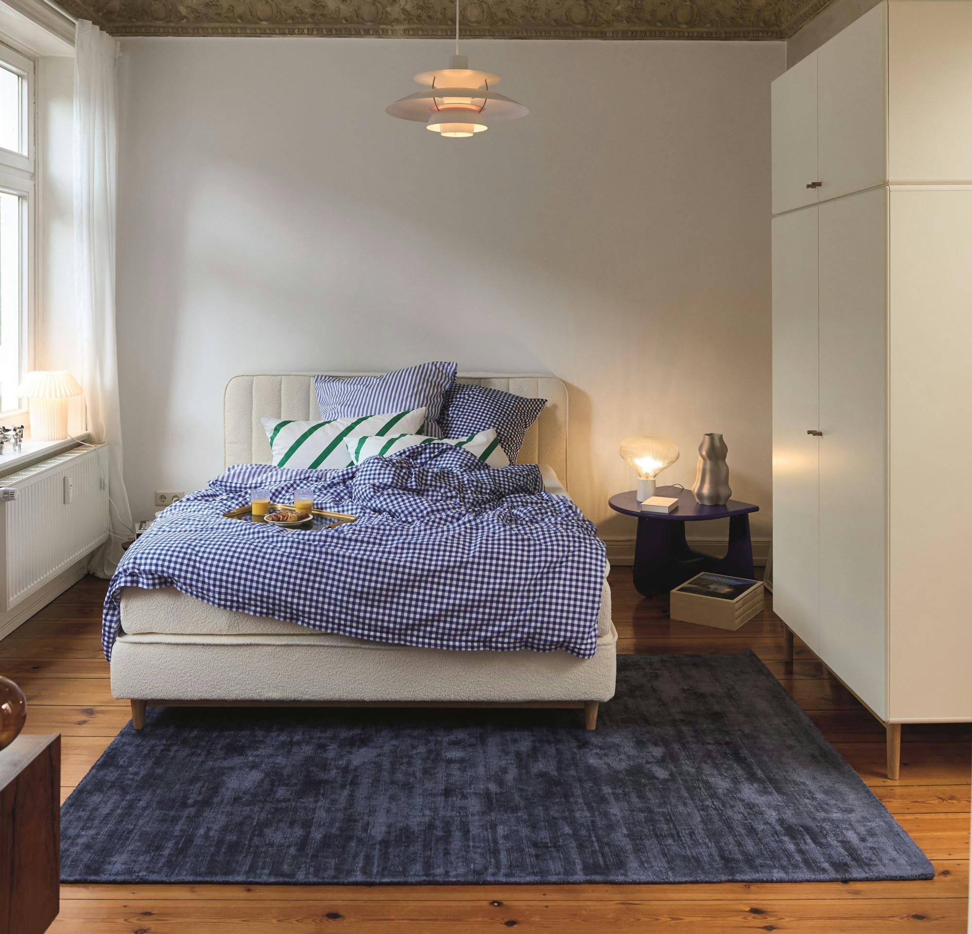 SHINE - Tapis élégant avec un doux brillant en viscose Bleu 160x230