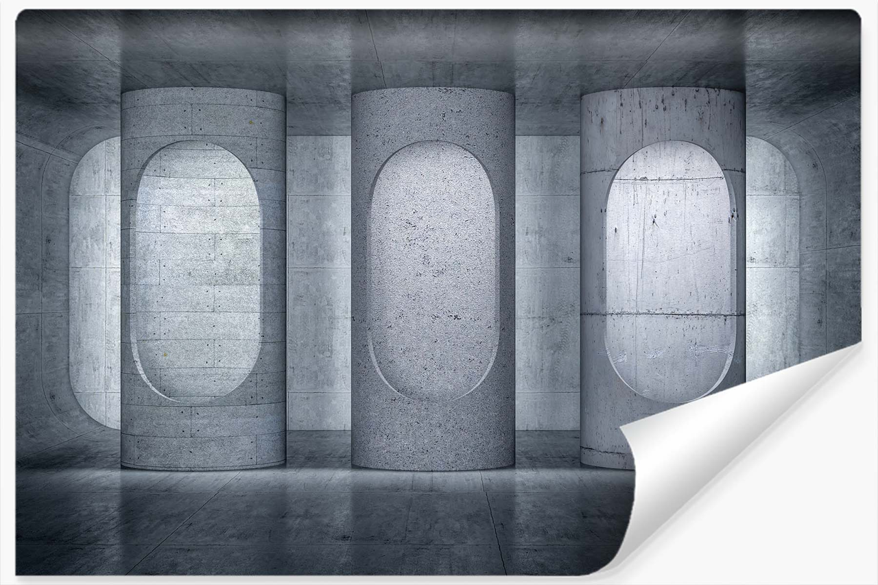 Fototapeta Ścienna BETONOWA Konstrukcja 3D 90x60cm