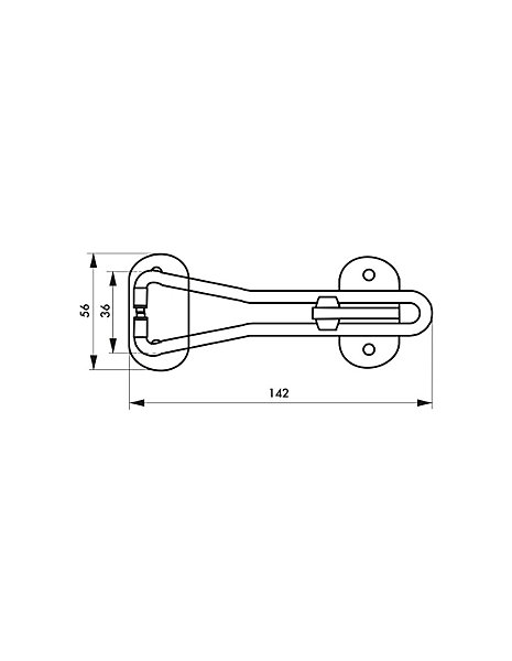 Entrebailleur pour porte d'entrée, taquet d'arrêt, 142mm, inox - THIRARD