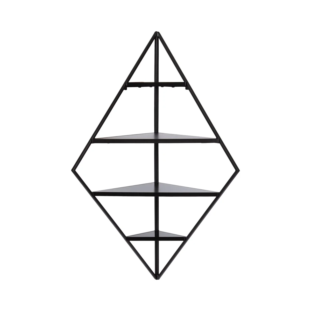 Kate and Laurel Melora Glam Metal and Wood 5-tier Corner Wall Shelf