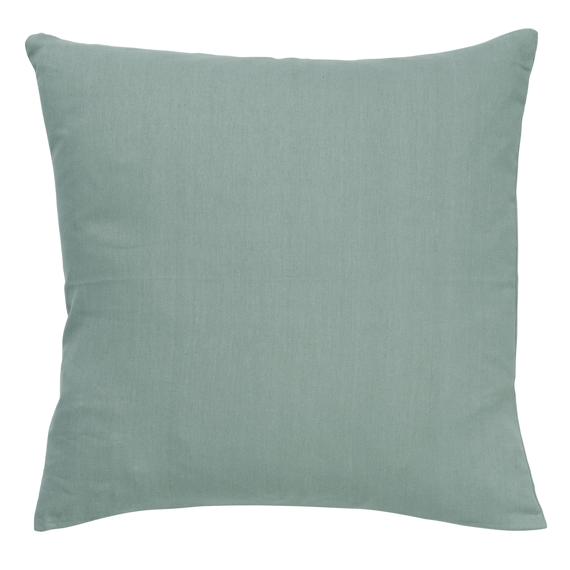 JAMES - Kussenhoes 45x45 cm - duurzaam katoen - effen kleur - Jadeite - lichtgroen
