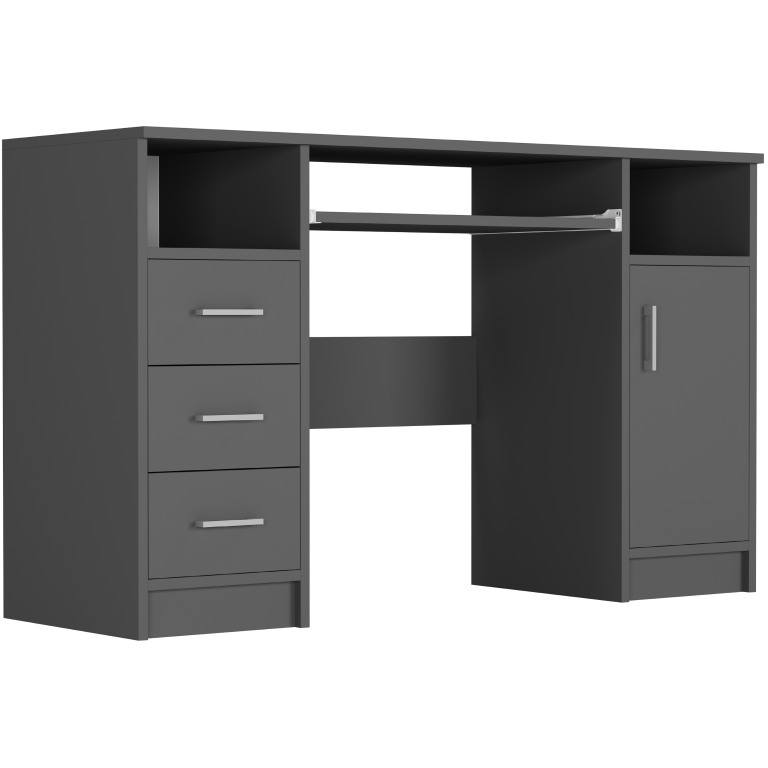 Biurko komputerowe 120 cm szuflady szafka FRAMIRE N-11 antracyt