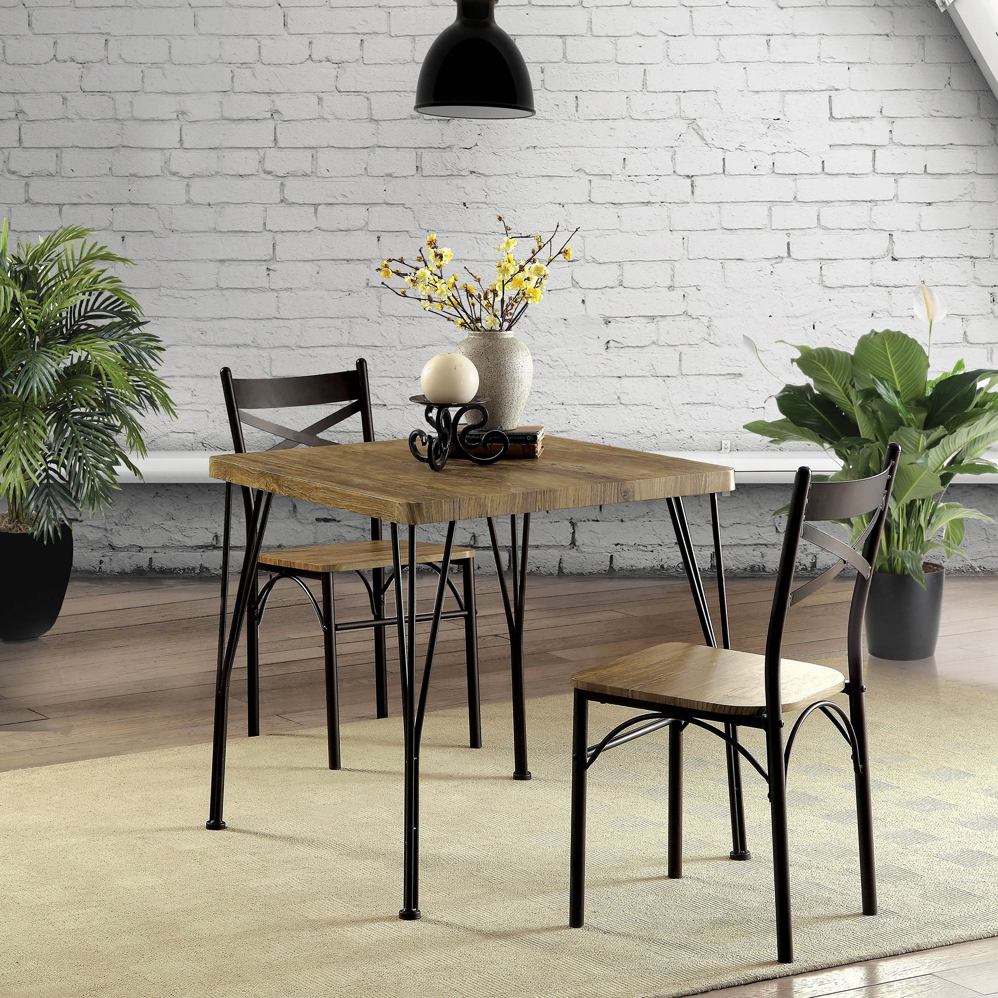 DH BASIC Small Space 2-Person Dining Set by Denhour