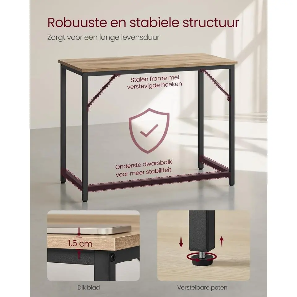 Bobbel Home Bureau Met Lade En Open Opbergruimte Industrieel