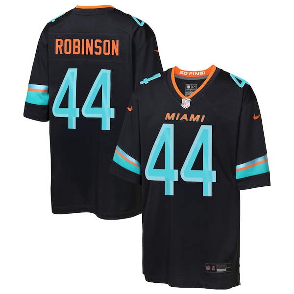 Chop Robinson Miami Dolphins Nike Youth 2025 Rivalries Collection Game Jersey - Pitch Blue