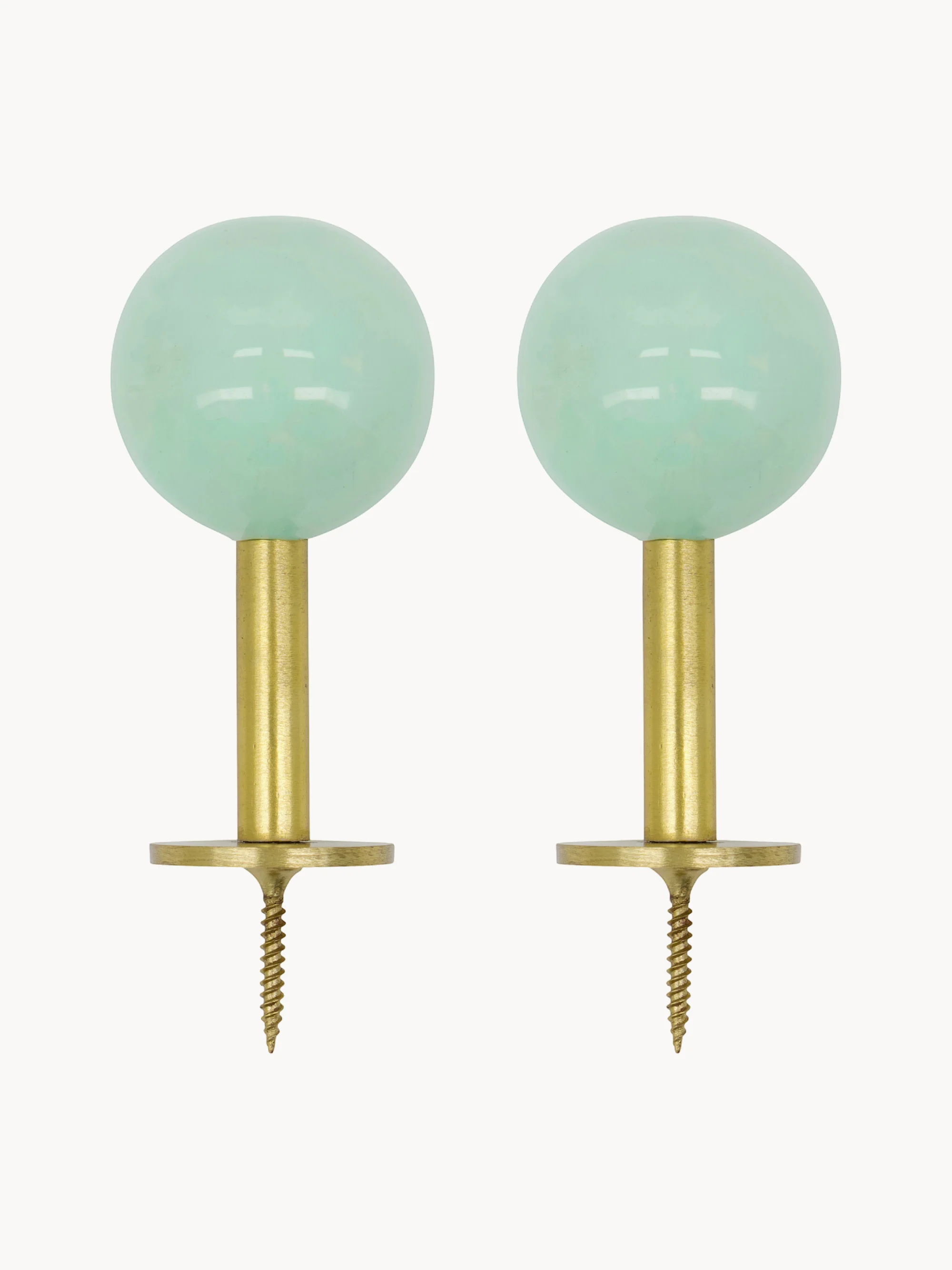 Handgefertigte Metall-Wandhaken Ball, 2er-Set