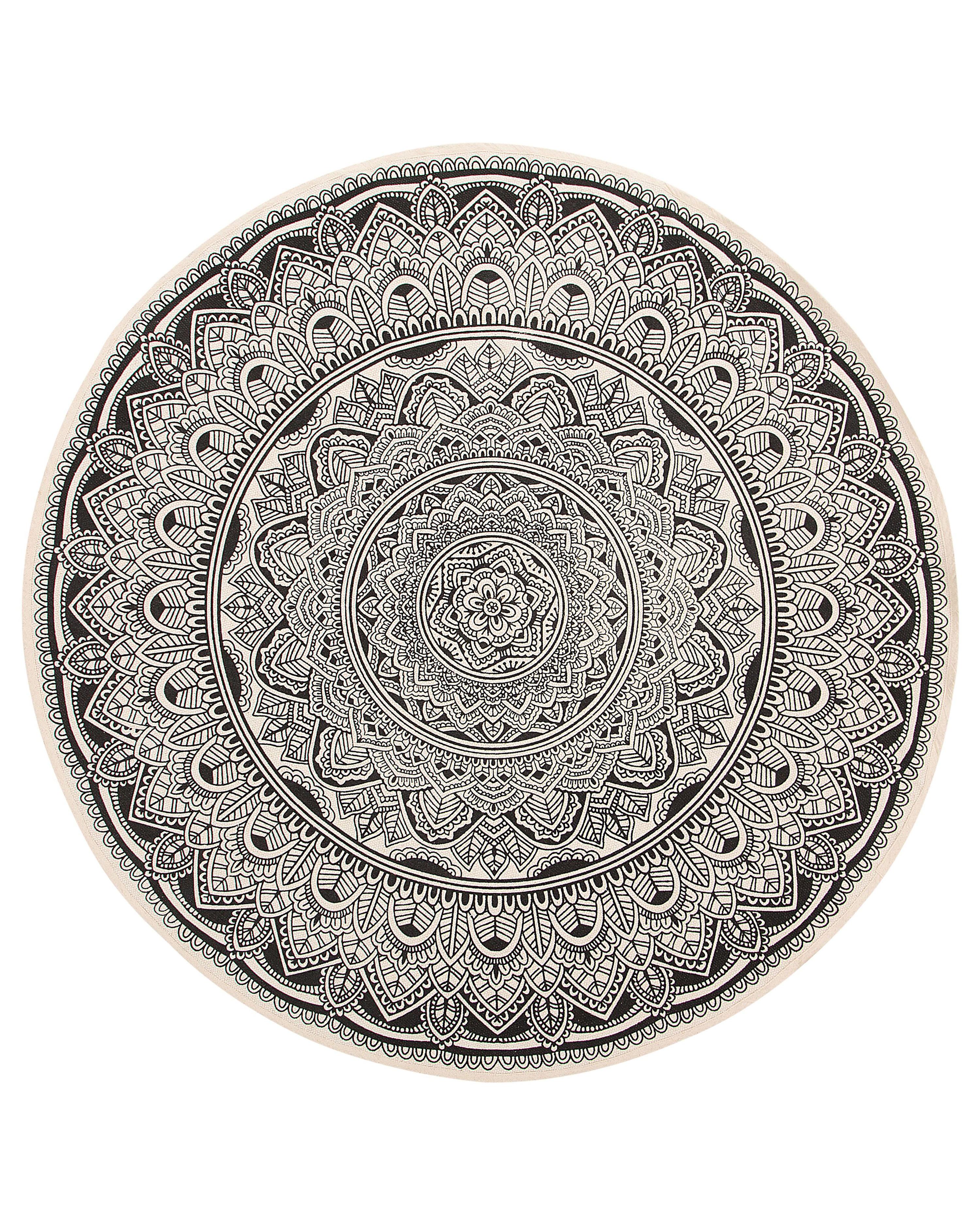 Rug HIZAN Black ? 120 cm Cotton