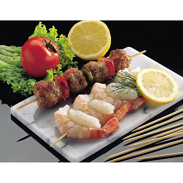 Lot de 200 brochettes en bois 20 cm Fackelmann Nature