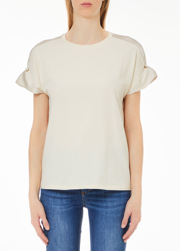 T-shirt con perle