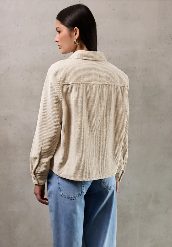 Softe Cord Hemdbluse