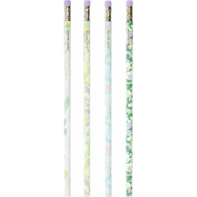 Bleistift 4er-Set Blumen