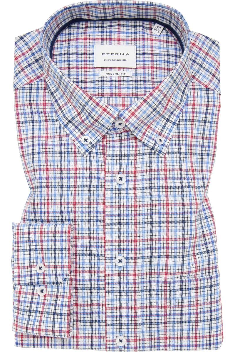 ETERNA Modern Fit Hemd blau, Kariert