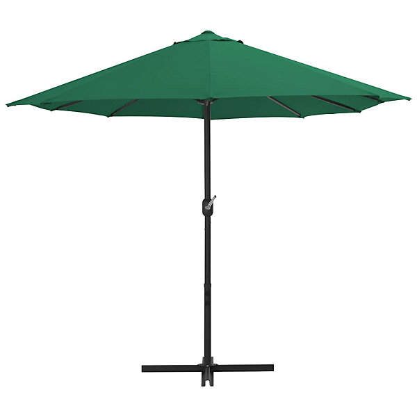 Parasol d'extérieur et mât en aluminium 460x270 cm vert vidaXL
