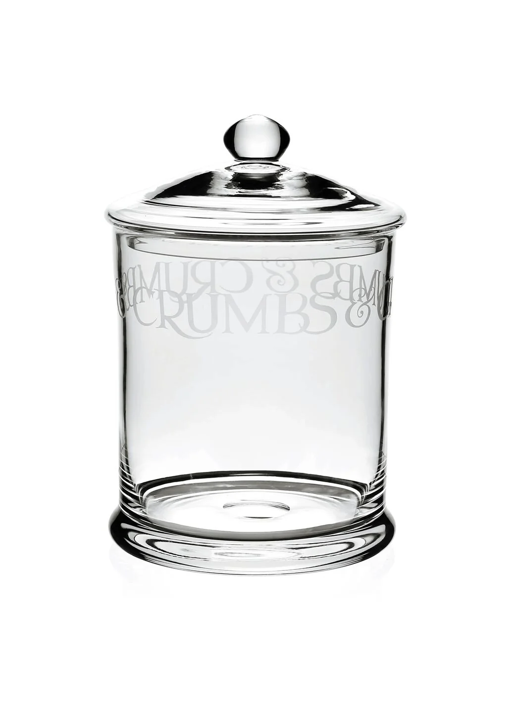 Black Toast Crystal Glass Biscuit Jar