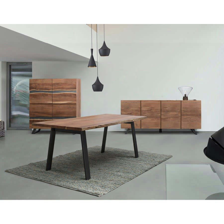 ACHILLE - Buffet 4 portes en bois de manguier