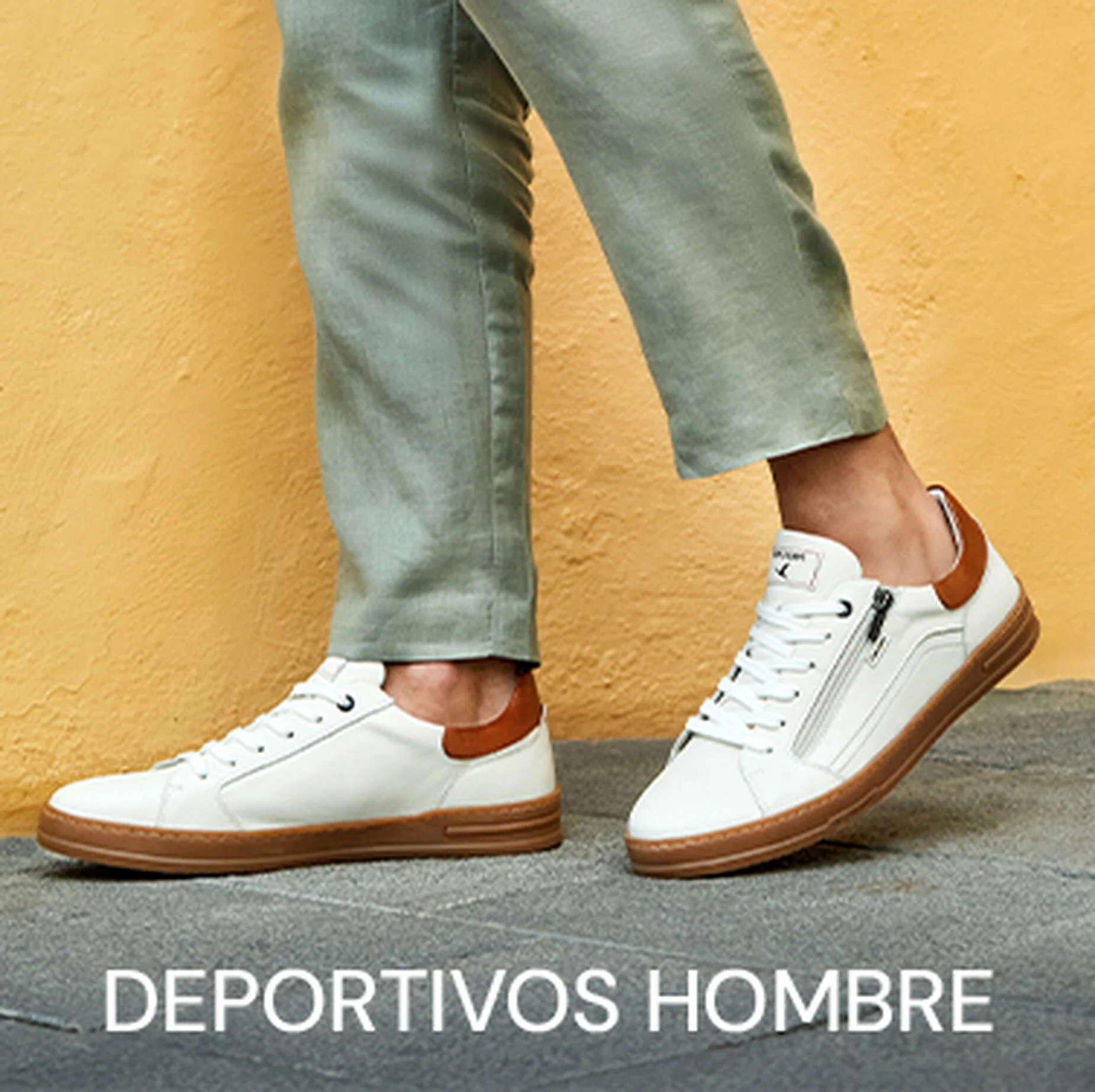 Deportivas de piel para hombre