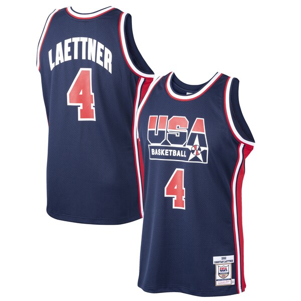 Christian Laettner USA Basketball 1992 Dream Team Authentic Jersey - Navy