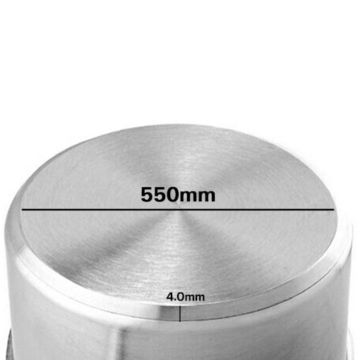SOGA Stock Pot Stainless Steel Without Lid 83L 18/10