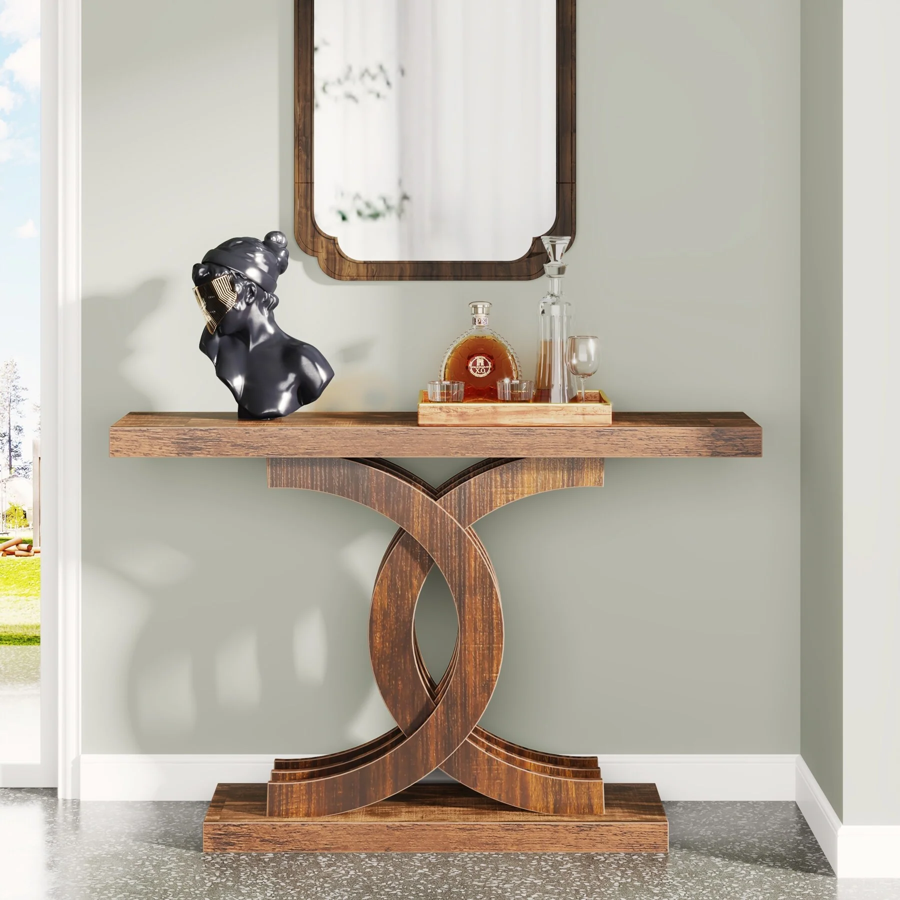 Console Tables for Entryway, Farmhouse 39 Wooden Sofa Table
