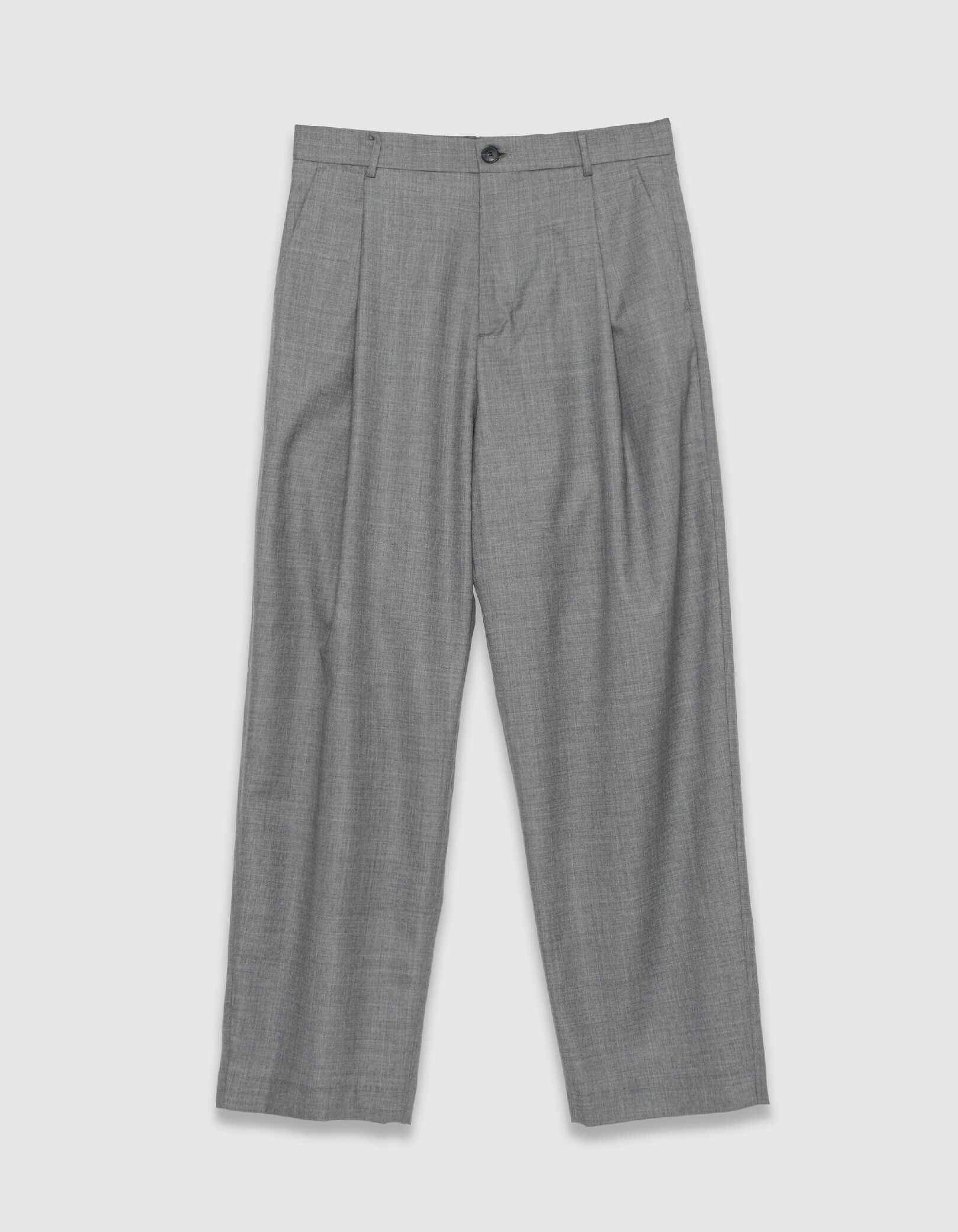 Pantalon de costume gris avec plis Homme