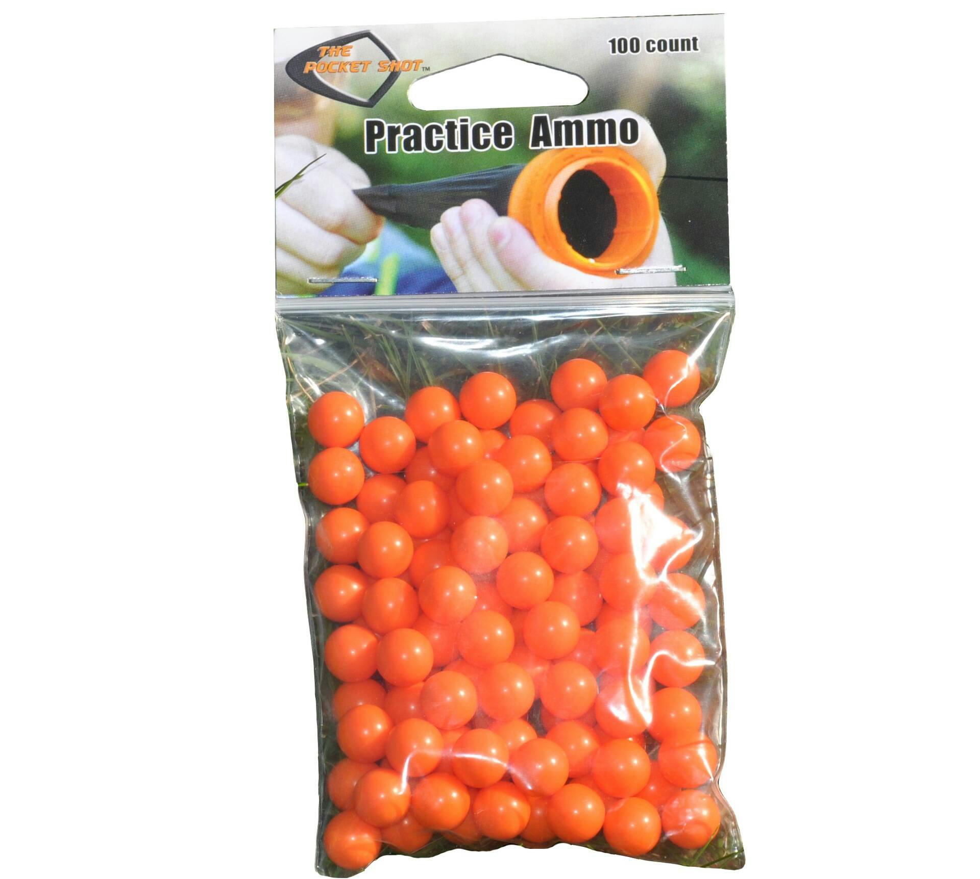 PocketShot 10mm Orange Plastic Slingshot Practice Ammo, 100-pk