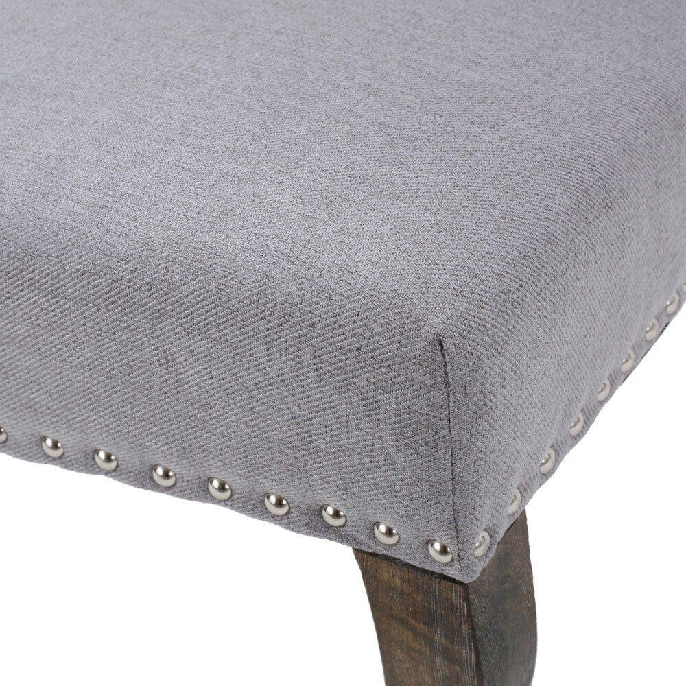 Niclas Wing Back Studded Fabric Accent Chair by Christopher Knight Home