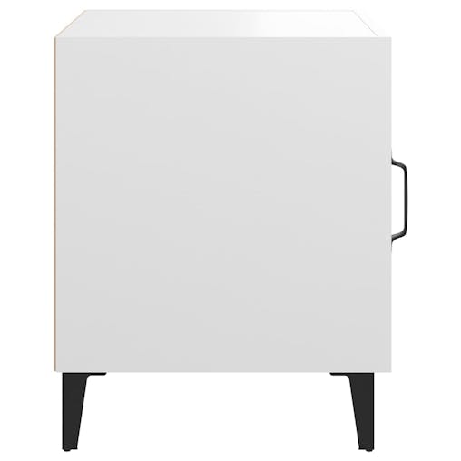 NNEVL Bedside Cabinets 2 pcs White Engineered Wood