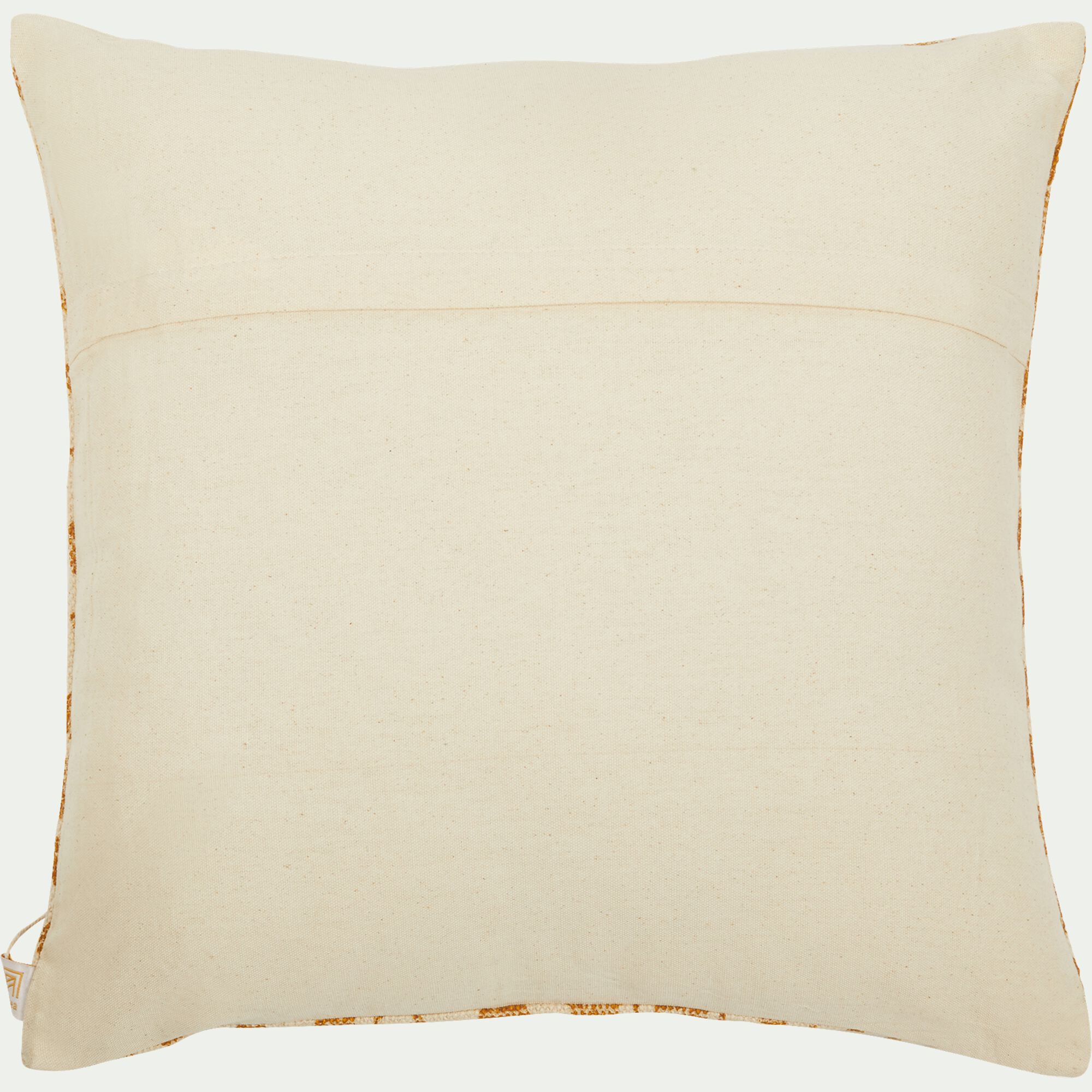 BARRAS - Coussin ethnique en coton 45x45cm - beige nèfle