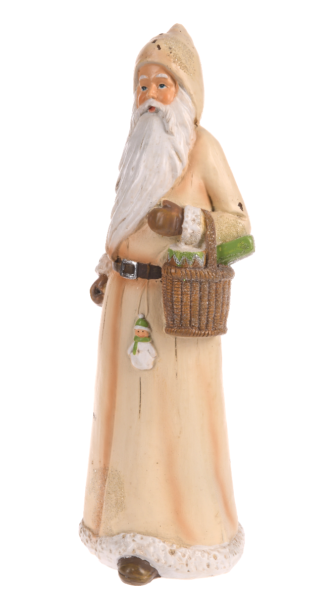 Beżowa figurka Santa 9x8x25cm