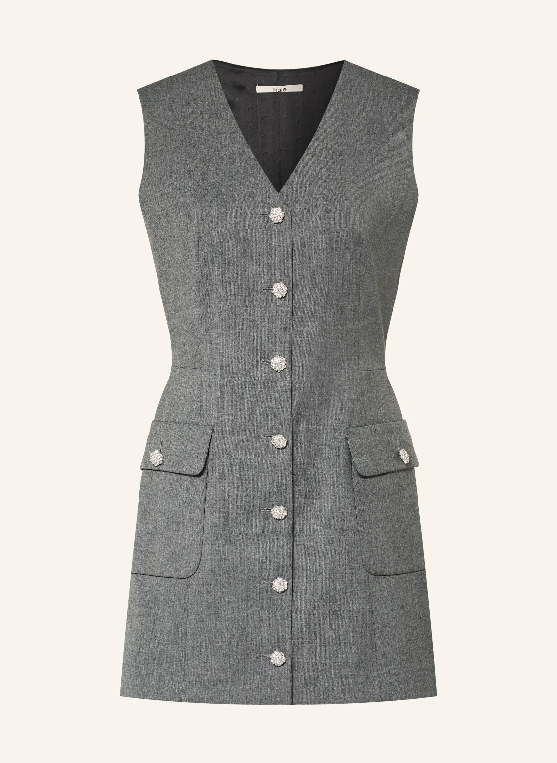 maje Kleid mit Schmucksteinen