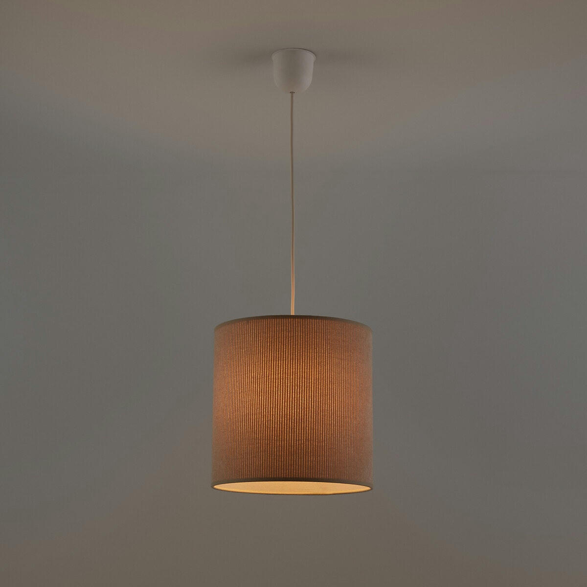 Suspension/Abat-jour velours côtelé Ø25cm, Thalia